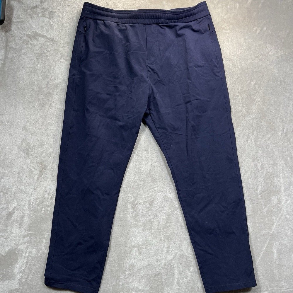 Public Rec Pants Mens 40x30 (40x29) Navy Blue All Day Every Day Stretch Golf